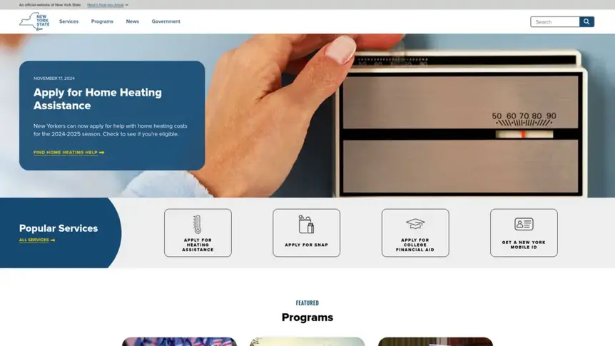 Main New York State Website